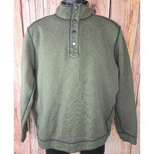 Tommy Bahama Mens Olive Green Cotton Pullover Sweater XL